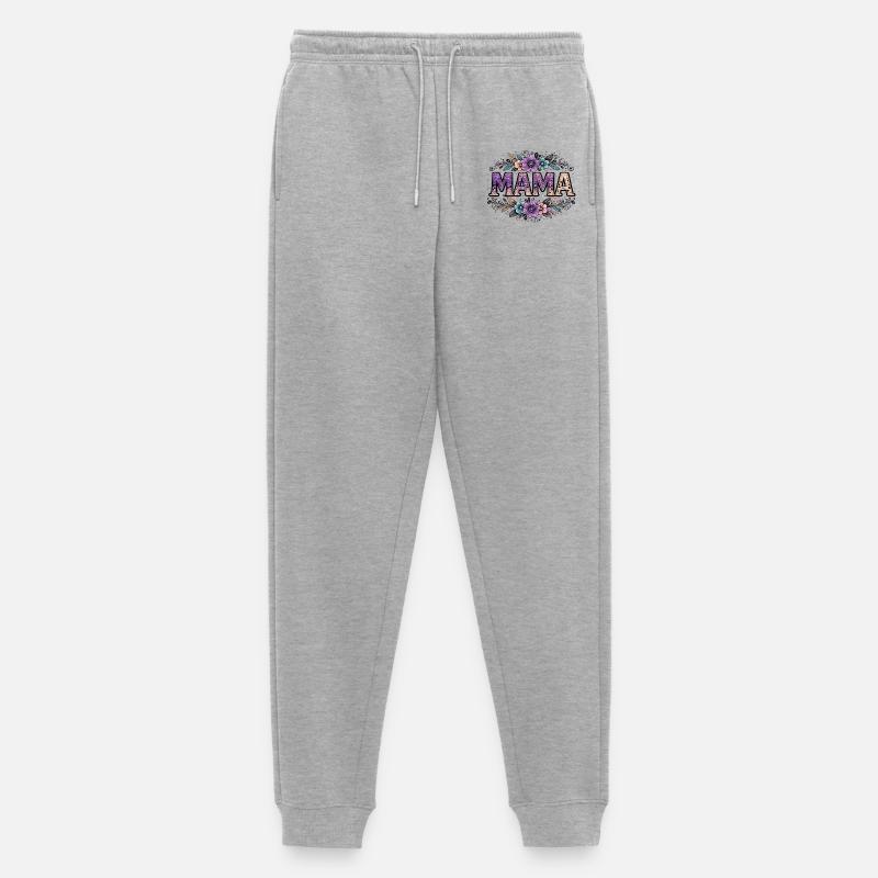 Mama-Geschenk: Retro-Mama-Visualisierung - Männer Premium Bio Jogginghose - Grau meliert