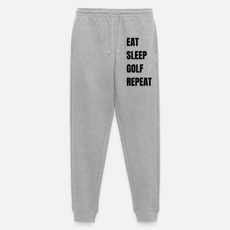 Eat Sleep Golf Repeat - Men's Premium Organic Joggers - heather grey