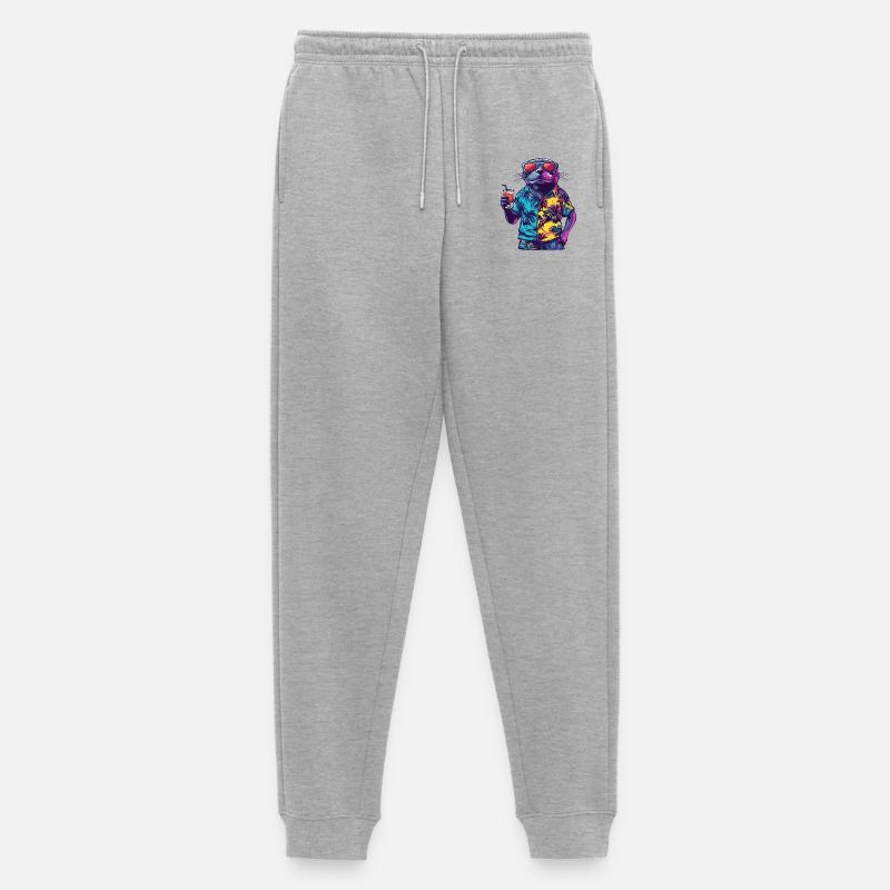 Robbe Comic Sommer - Männer Premium Bio Jogginghose - Grau meliert