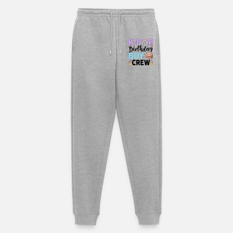K-Pop Birthday Boy Crew - Männer Premium Bio Jogginghose - Grau meliert