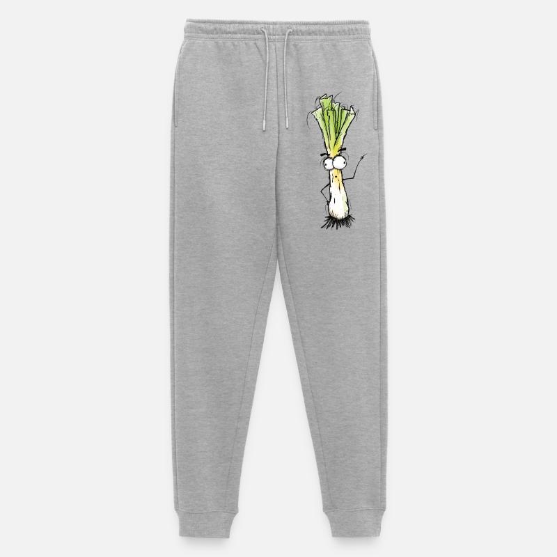 Lauch - Männer Premium Bio Jogginghose - Grau meliert