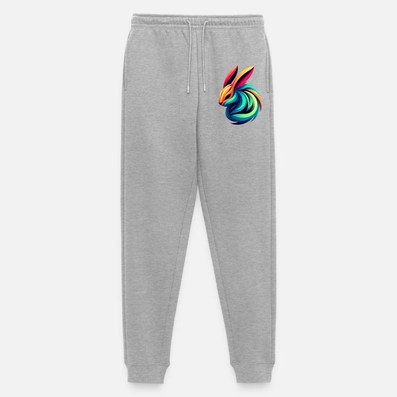 Leuchtender Farbenhase - Männer Premium Bio Jogginghose - Grau meliert