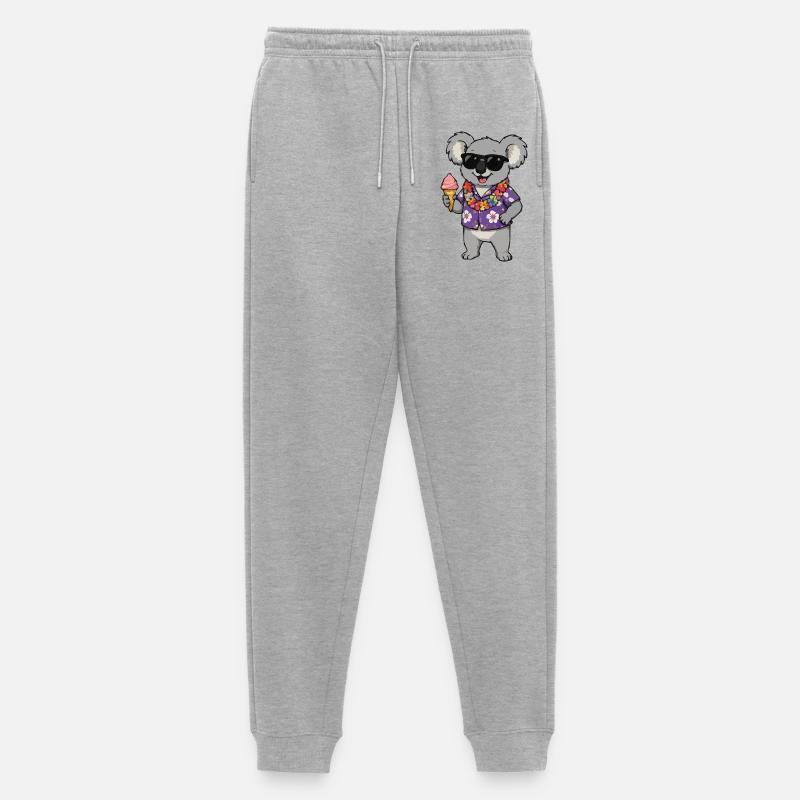 Koala Hawaii Eis - Männer Premium Bio Jogginghose - Grau meliert