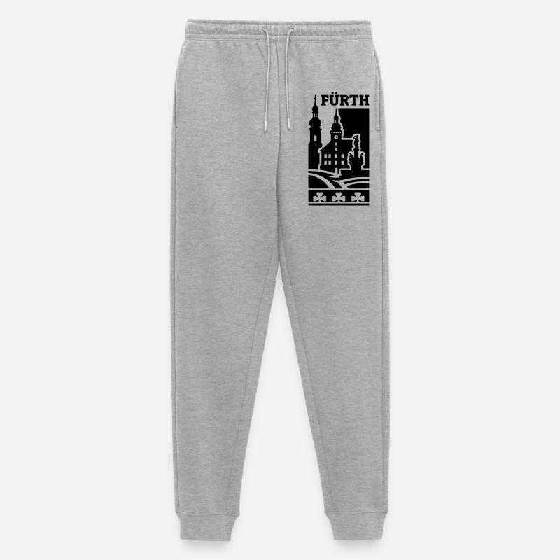 Fürth Silhouette Wahrzeichen - Männer Premium Bio Jogginghose - Grau meliert