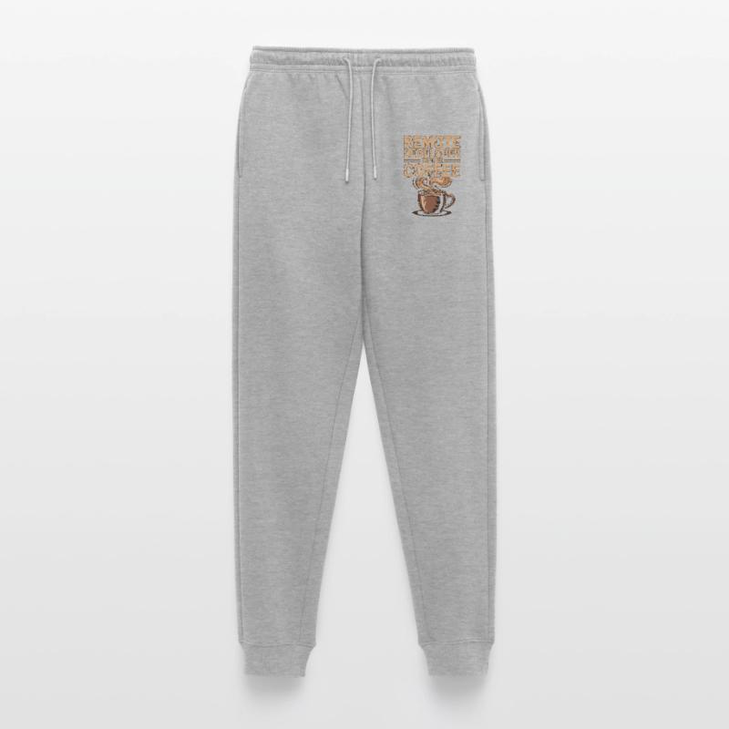 Remote Developer Before Remote Coder Coffee Lover Männer Premium Bio Jogginghose
