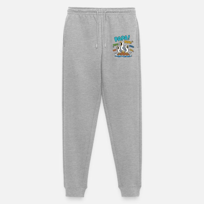 PAPA MÖWE - Männer Premium Bio Jogginghose - Grau meliert