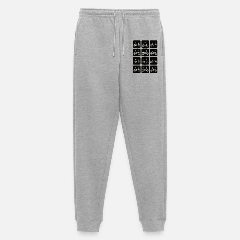 FALTEN ODER NICHT FALTEN - Männer Premium Bio Jogginghose - Grau meliert
