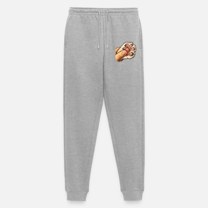 Fluffy Paw Squeeze - Männer Premium Bio Jogginghose - Grau meliert
