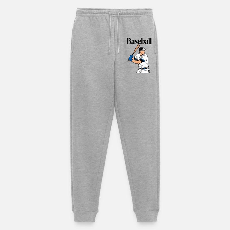 Baseball - Männer Premium Bio Jogginghose - Grau meliert