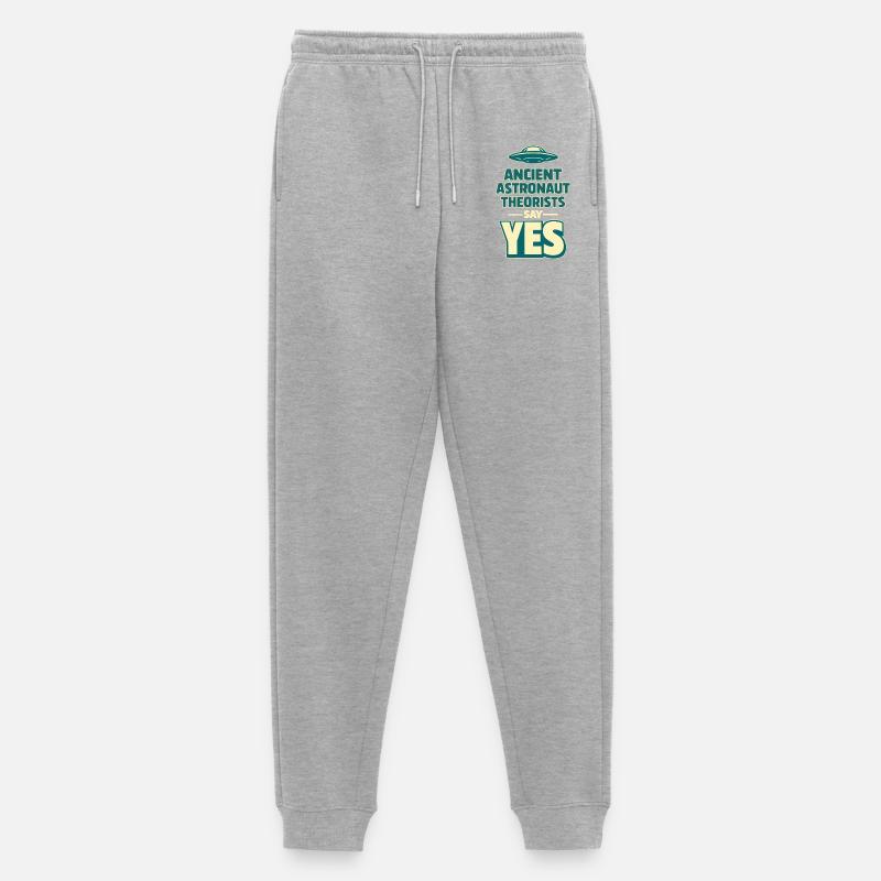 Uralter Astronaut Ja - Männer Premium Bio Jogginghose - Grau meliert