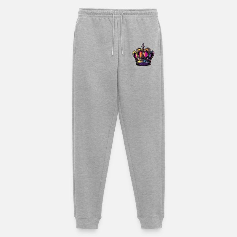 Krone - Männer Premium Bio Jogginghose - Grau meliert