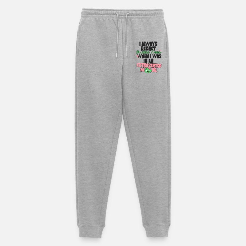 Introvert Plans - Männer Premium Bio Jogginghose - Grau meliert
