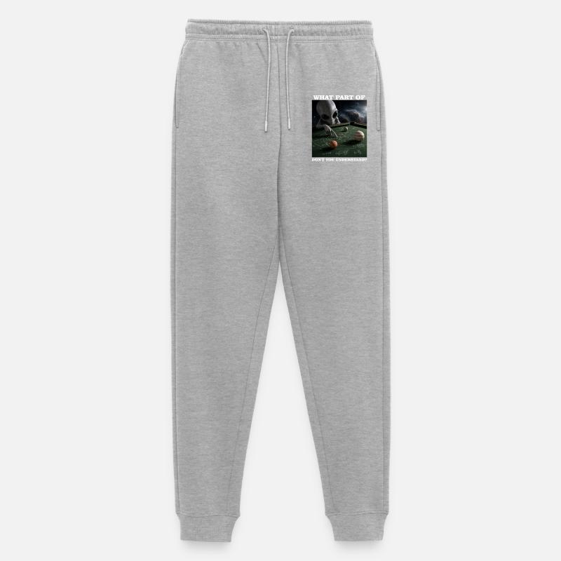 Billard-Physik-Alien-Nerd-Billardspieler - Männer Premium Bio Jogginghose - Grau meliert