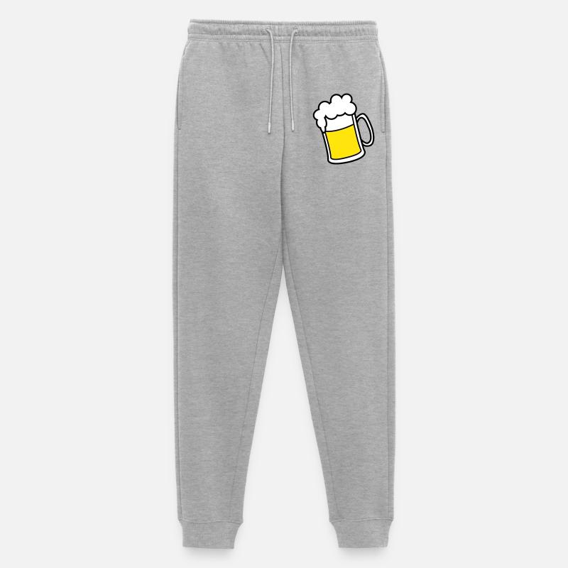 bier - Männer Premium Bio Jogginghose - Grau meliert