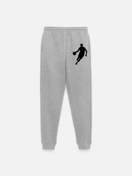 Basket-ball - Pantalon de jogging Premium bio Homme - gris chiné