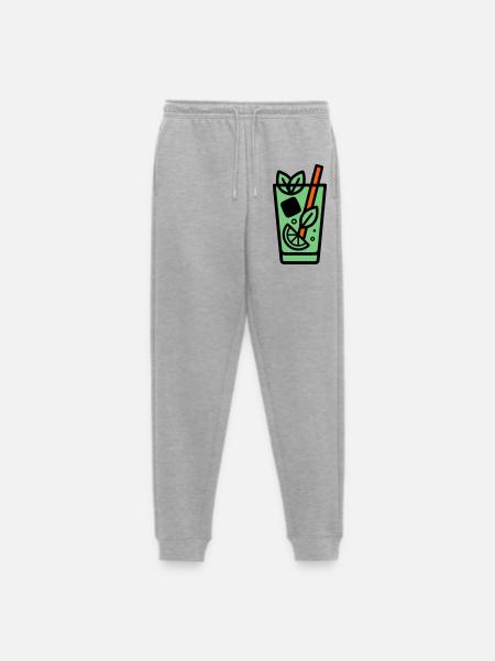 Icône du cocktail Mojito - Pantalon de jogging Premium bio Homme - gris chiné