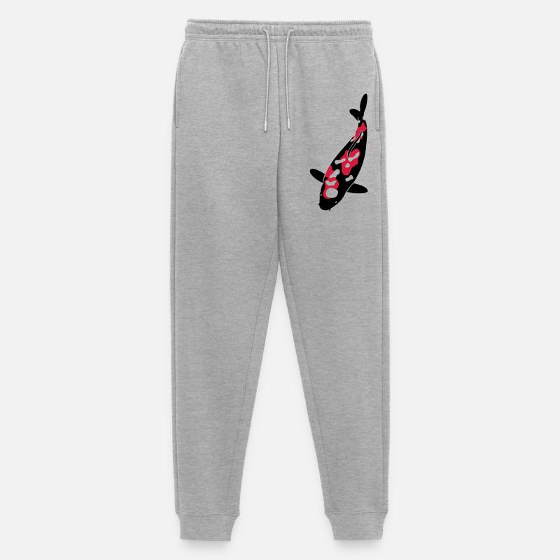 Koi - Nishikigoi - Männer Premium Bio Jogginghose - Grau meliert