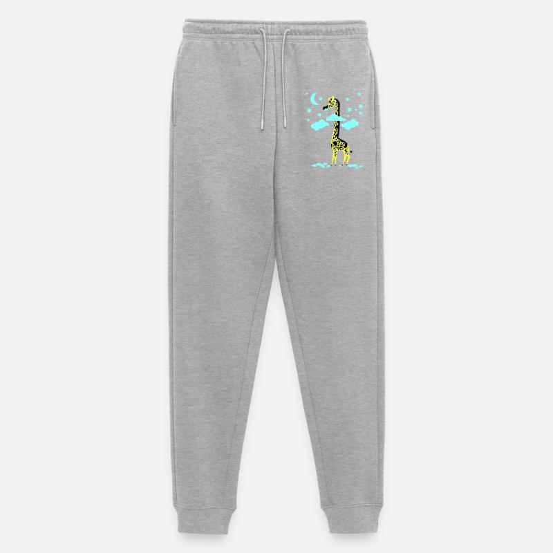 sternenfresser giraffe - Männer Premium Bio Jogginghose - Grau meliert