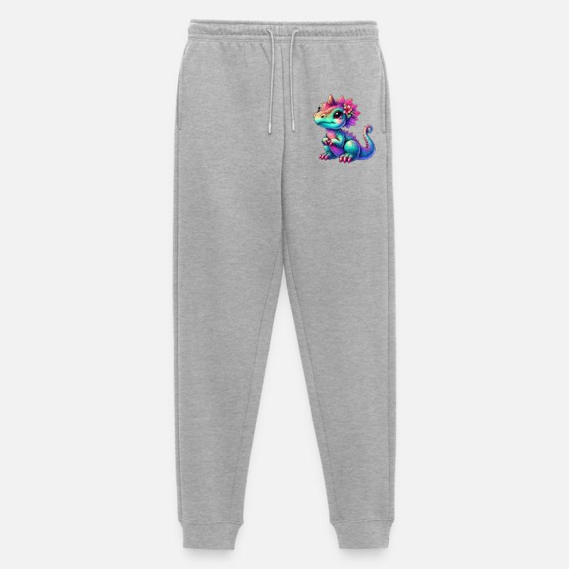 Dinosaurier - Männer Premium Bio Jogginghose - Grau meliert