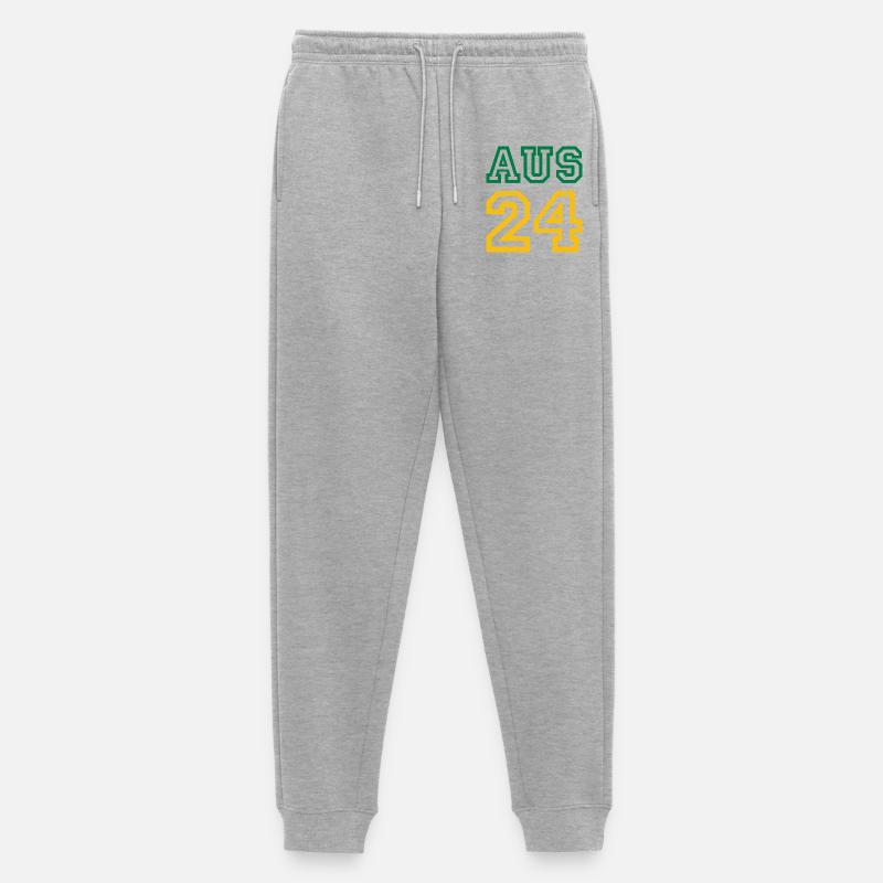 Australia Australien - Männer Premium Bio Jogginghose - Grau meliert