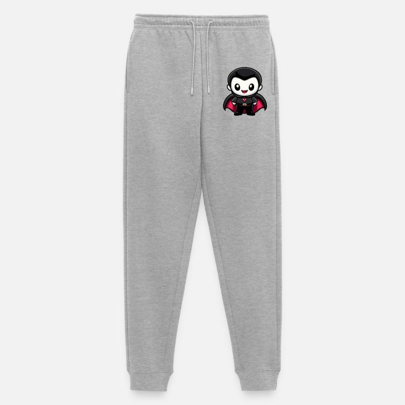 Vampir Halloween Niedlich Comic - Männer Premium Bio Jogginghose - Grau meliert