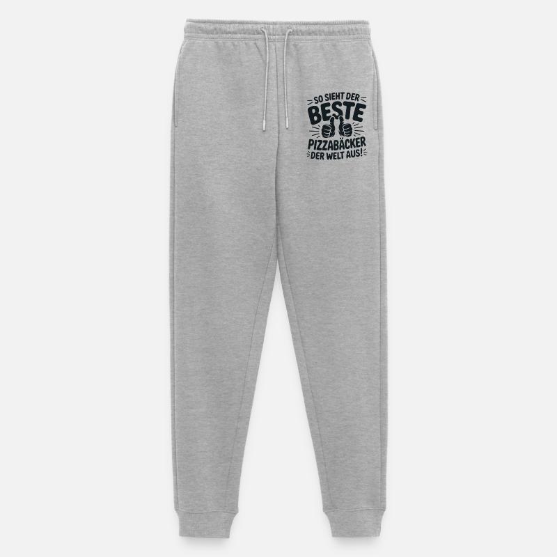 Pizzabäcker Geschenkidee - Männer Premium Bio Jogginghose - Grau meliert