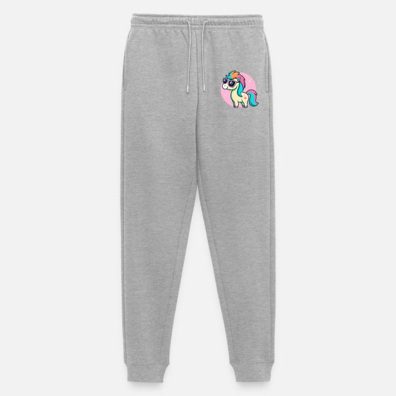 Rainbow Pony Glam-Brille - Männer Premium Bio Jogginghose - Grau meliert