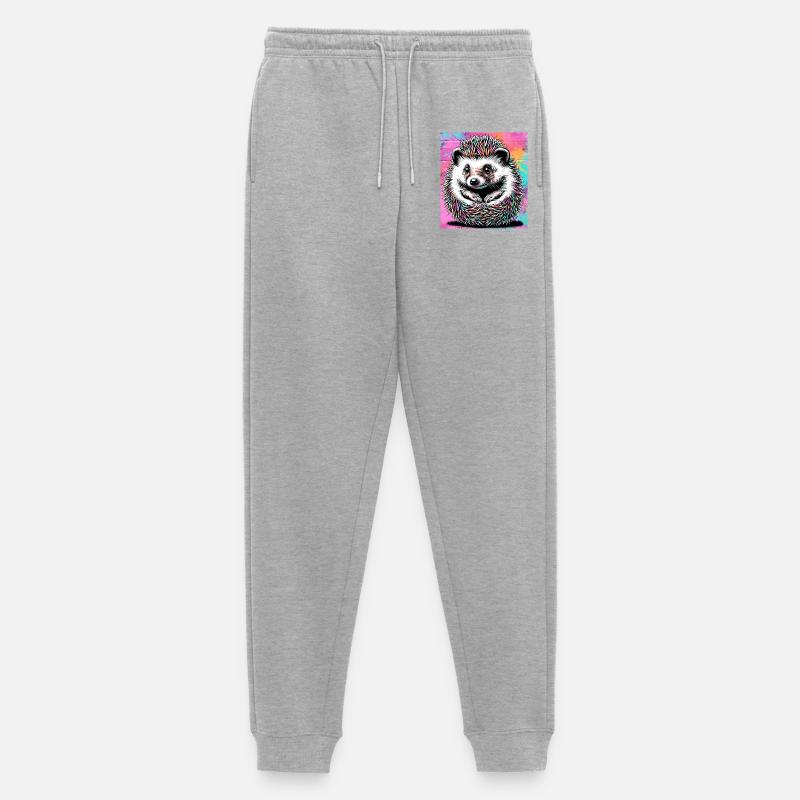 Igel - Männer Premium Bio Jogginghose - Grau meliert