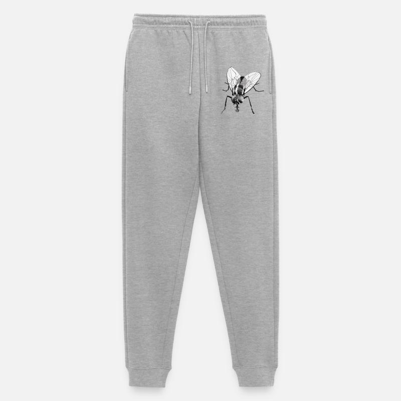 Schwarze Fliege - Männer Premium Bio Jogginghose - Grau meliert