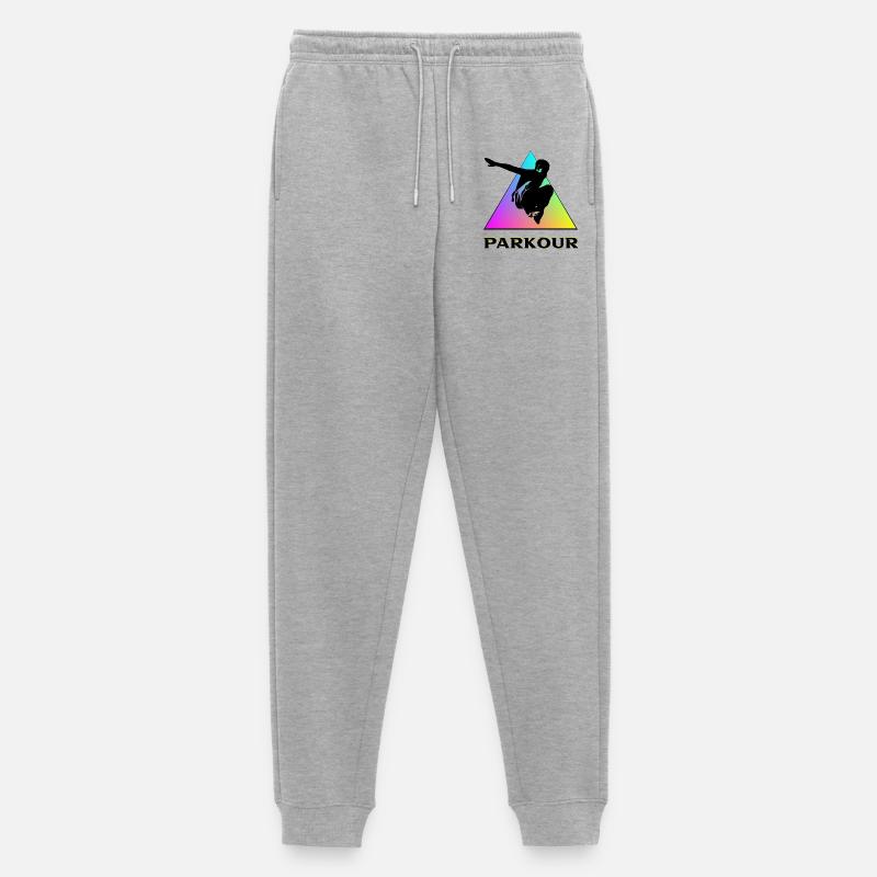 Parkour - Männer Premium Bio Jogginghose - Grau meliert