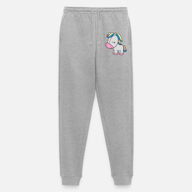 kleines Einhorn - Männer Premium Bio Jogginghose - Grau meliert