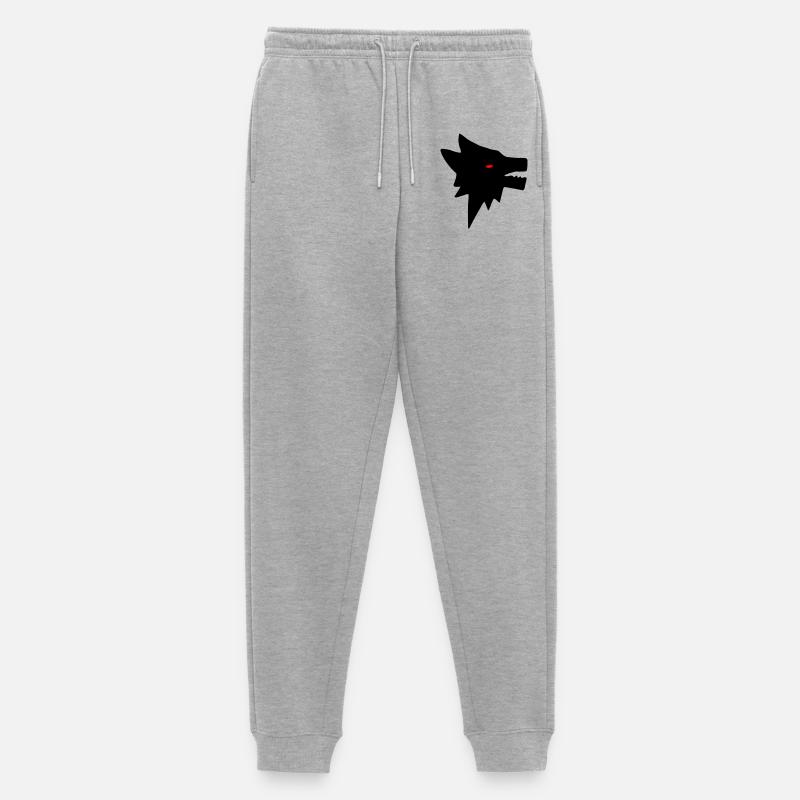 Wolf - Männer Premium Bio Jogginghose - Grau meliert