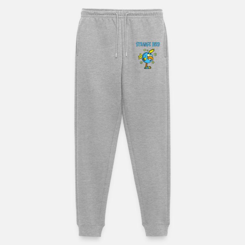 Seltsamer blauer Vogel - Männer Premium Bio Jogginghose - Grau meliert