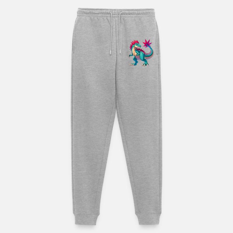 Dinosaurier - Männer Premium Bio Jogginghose - Grau meliert