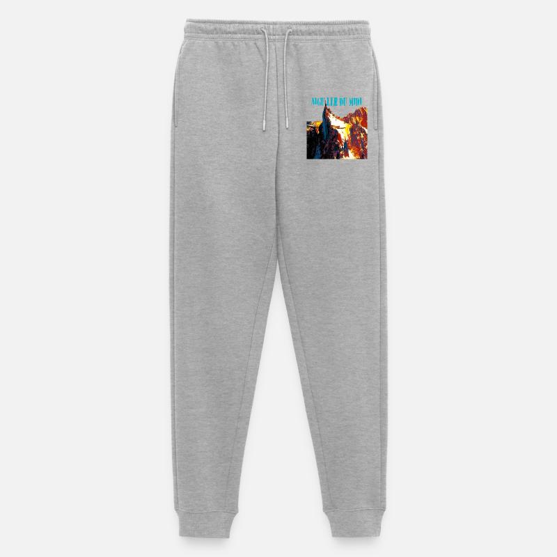 Aiguille du Midi - Männer Premium Bio Jogginghose - Grau meliert