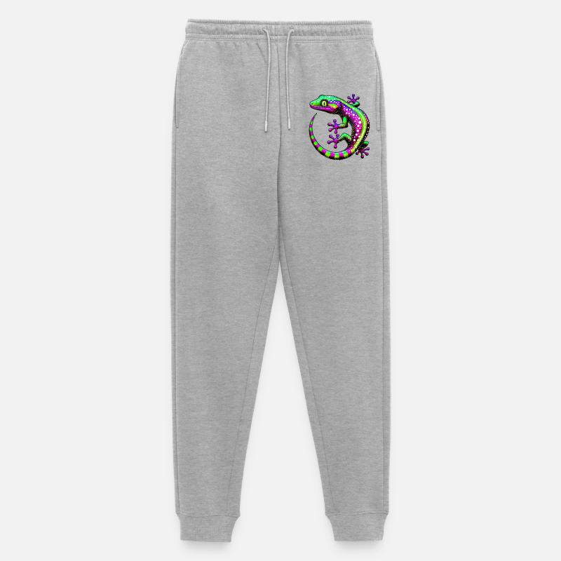 Gecko - Männer Premium Bio Jogginghose - Grau meliert