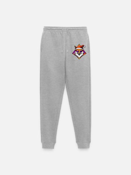 Fuchs Santa Swag - Männer Premium Bio Jogginghose - Grau meliert