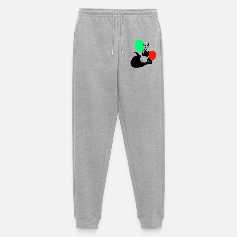 Fuchs - Männer Premium Bio Jogginghose - Grau meliert