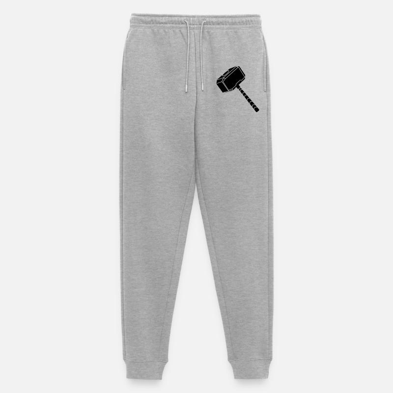 Thor-Hammer - Männer Premium Bio Jogginghose - Grau meliert