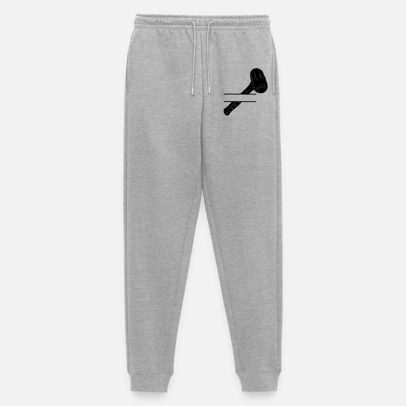 Hammermonogramm zum Abbruch - Männer Premium Bio Jogginghose - Grau meliert