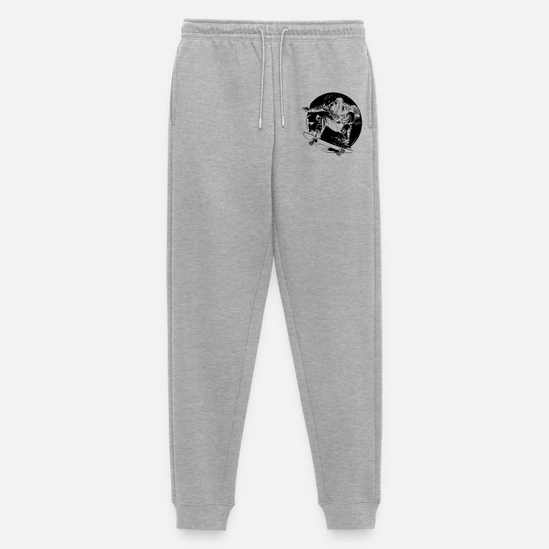 Skateboarder Comic-Stil - Männer Premium Bio Jogginghose - Grau meliert