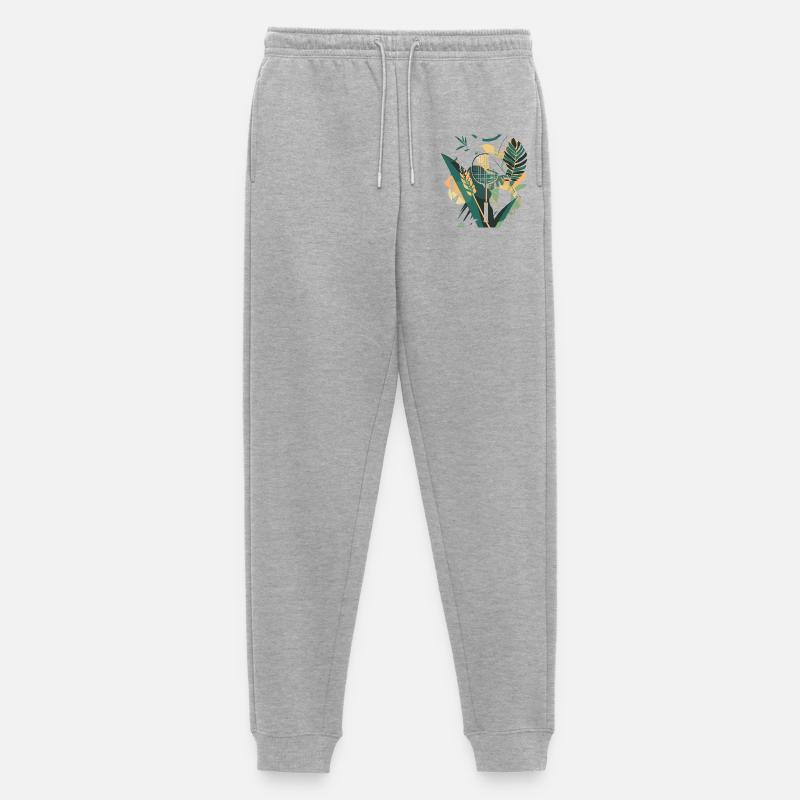 Badmintonschläger Kunstwerk - Männer Premium Bio Jogginghose - Grau meliert