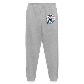 Benny, look vintage - Pantalon de jogging Premium bio Homme - gris chiné - Devant - Thijin (182cm)