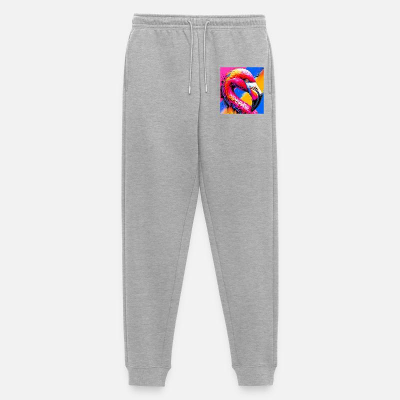 Flamingo - Männer Premium Bio Jogginghose - Grau meliert