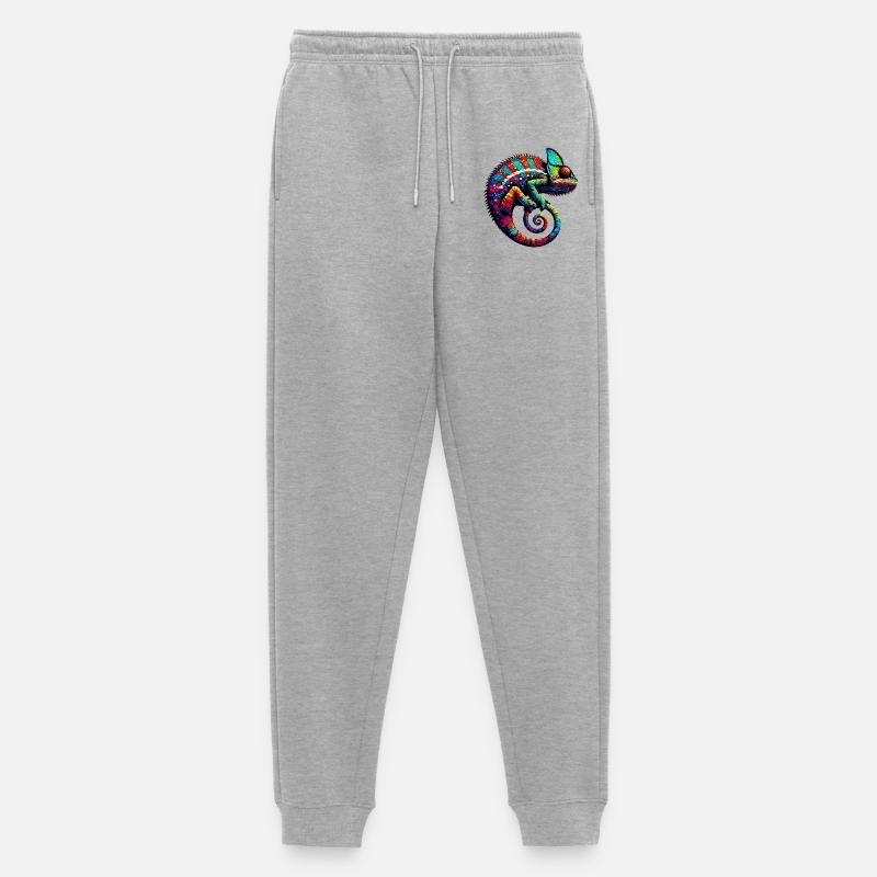 Chamäleon - Männer Premium Bio Jogginghose - Grau meliert