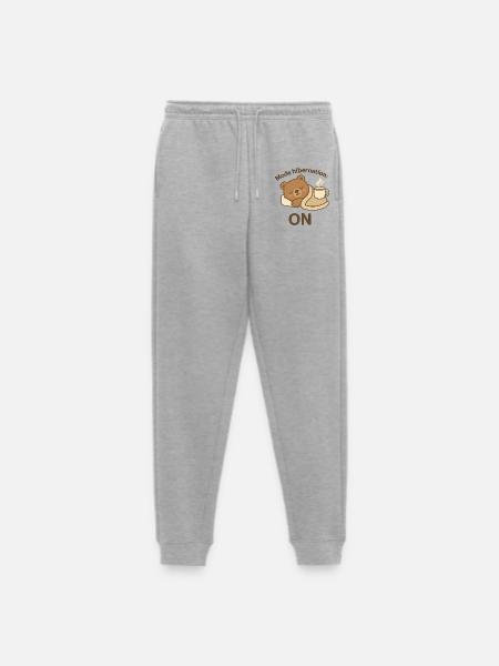 Winterschlafmodus: AN – Gemütlicher Winterbär - Männer Premium Bio Jogginghose - Grau meliert