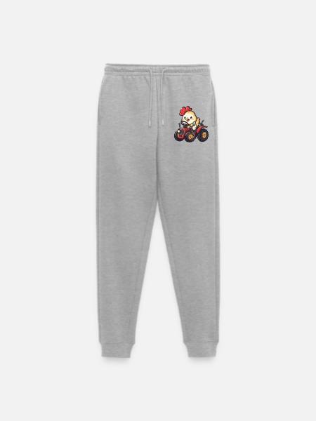Chicken Tractor Farmer - Men's Premium Organic Joggers - heather grey