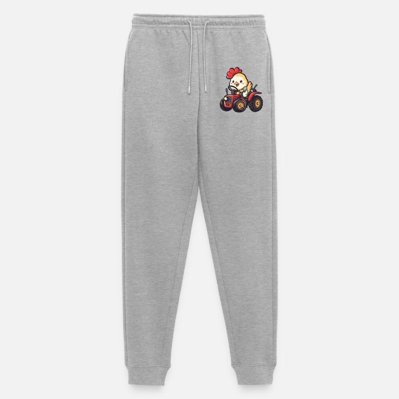 Huhn Traktor Farmer - Männer Premium Bio Jogginghose - Grau meliert