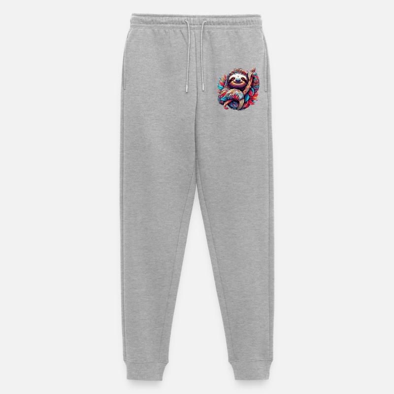 Faultier - Männer Premium Bio Jogginghose - Grau meliert