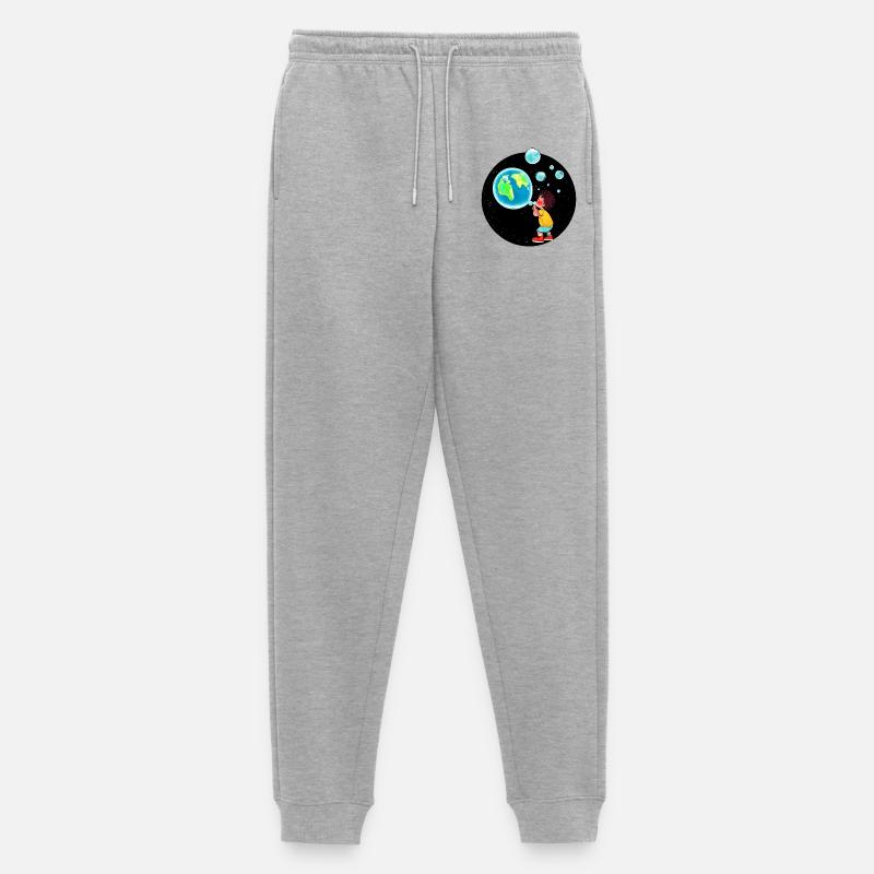 Planet Erde - Männer Premium Bio Jogginghose - Grau meliert